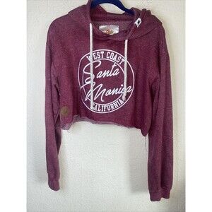 santa monica crop sweater women soft Surf Beach Hoodie CA L Boho Cali y2k 90s